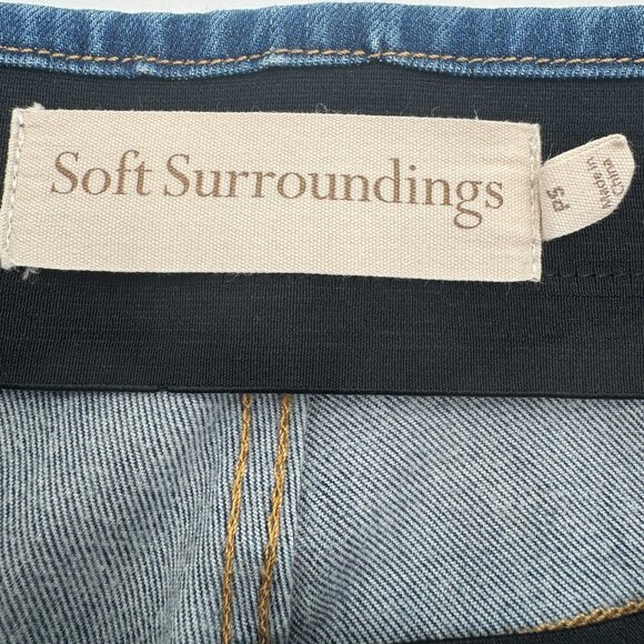 Soft Surroundings Ultimate High Rise Dark Wash Pull-On Stretch Slim Leg Jeans PS - Picture 5 of 5